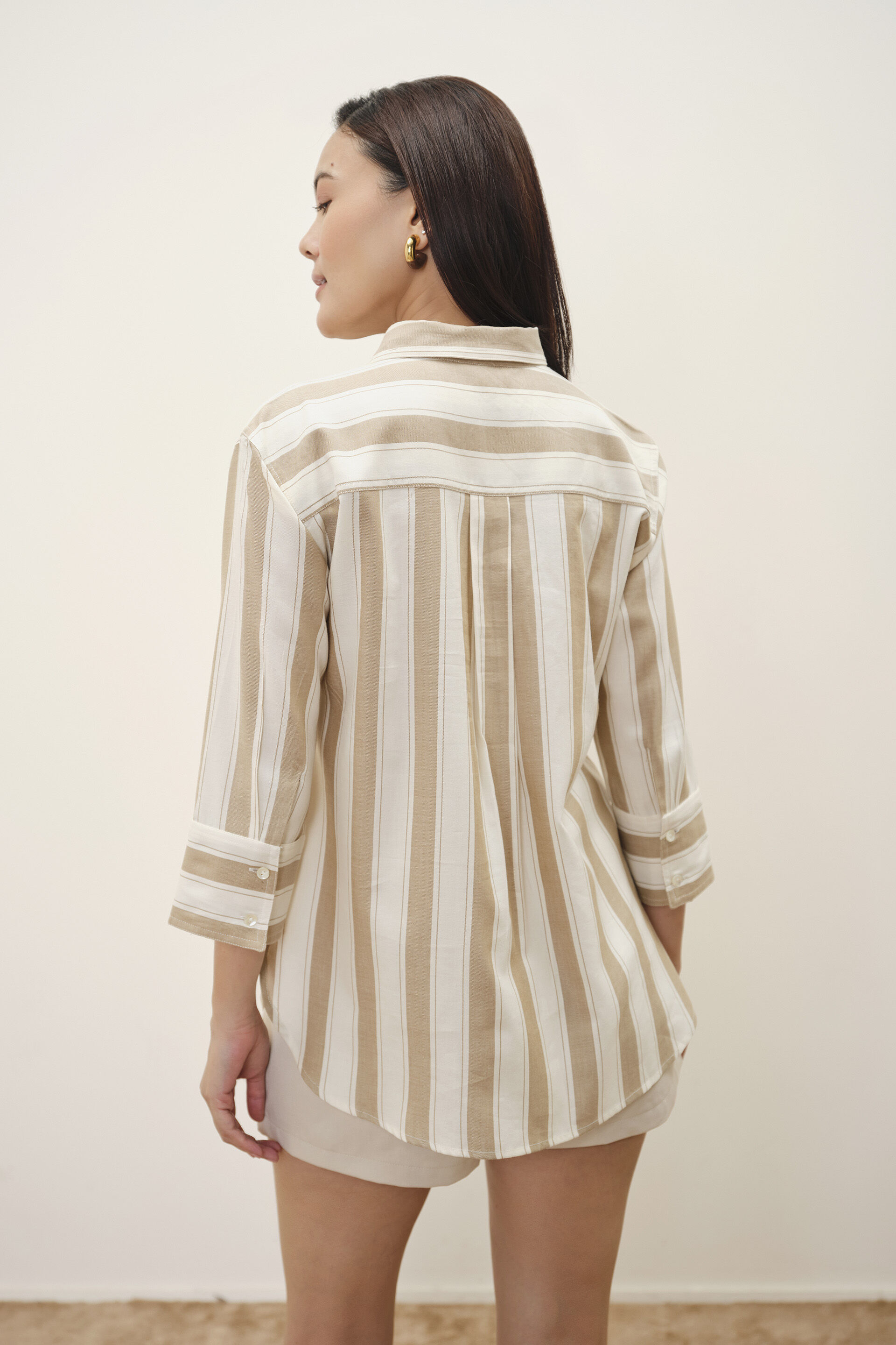 Petula Embroidered Beige Shirt, Beige, image 6